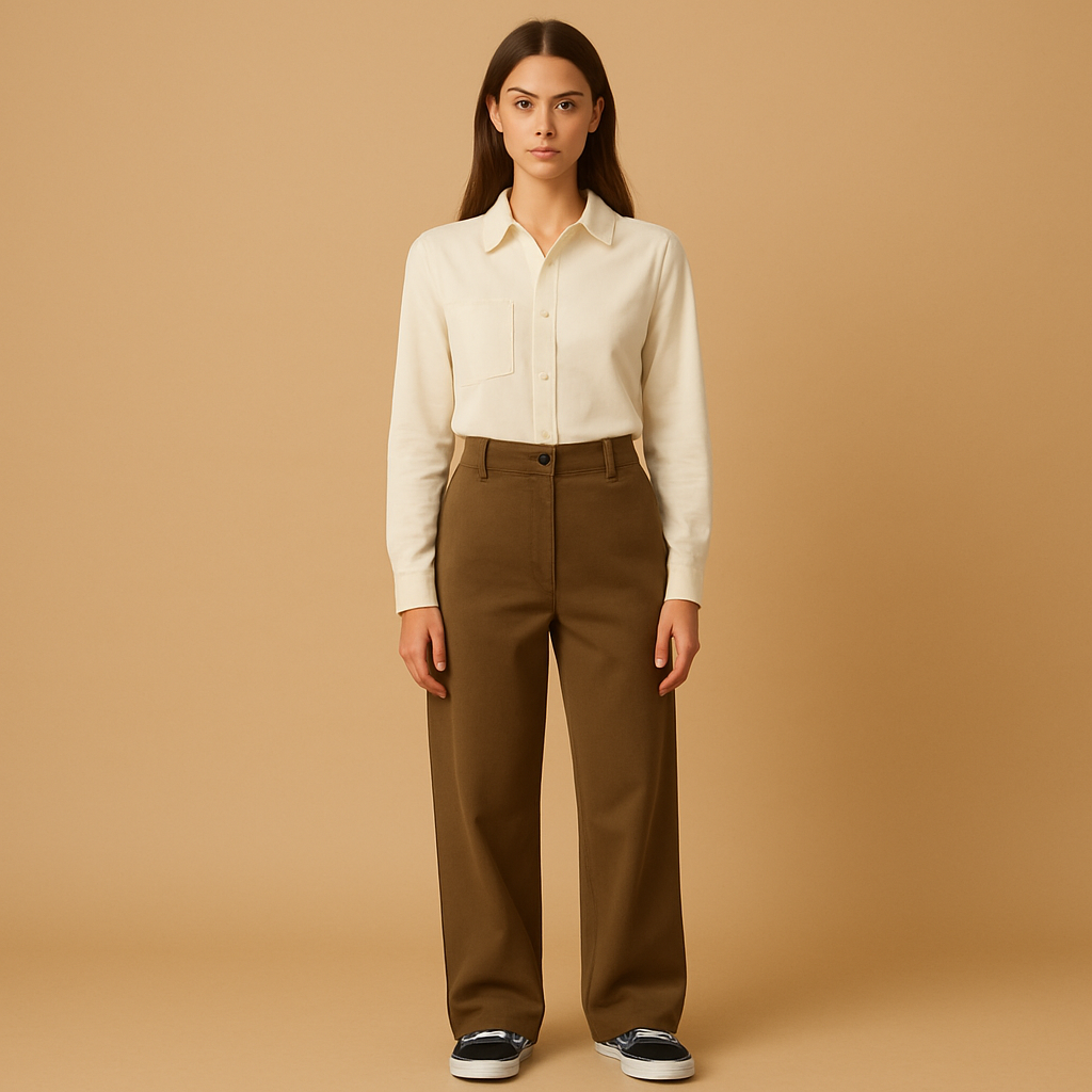 Asymmetric Baggy Pants for Women | Comfortable Cotton Blend | Casual Street Style | Versatile Everyday Wear