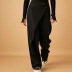 Asymmetric Baggy Pants for Women | Comfortable Cotton Blend | Casual Street Style | Versatile Everyday Wear