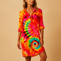 Boho summer dress with V-neck for women | Clara