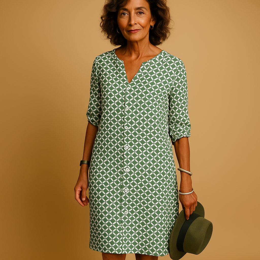 Casual V-neck dress for women | Renée