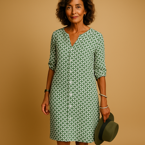 Casual V-neck dress for women | Renée