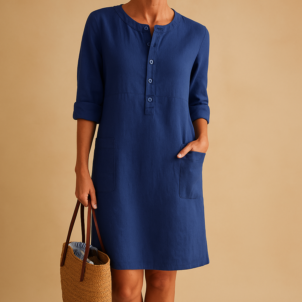 Casual long shirt dress for women | Yara