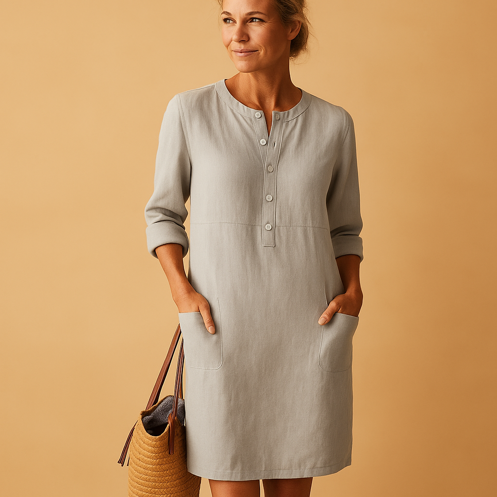 Casual long shirt dress for women | Yara