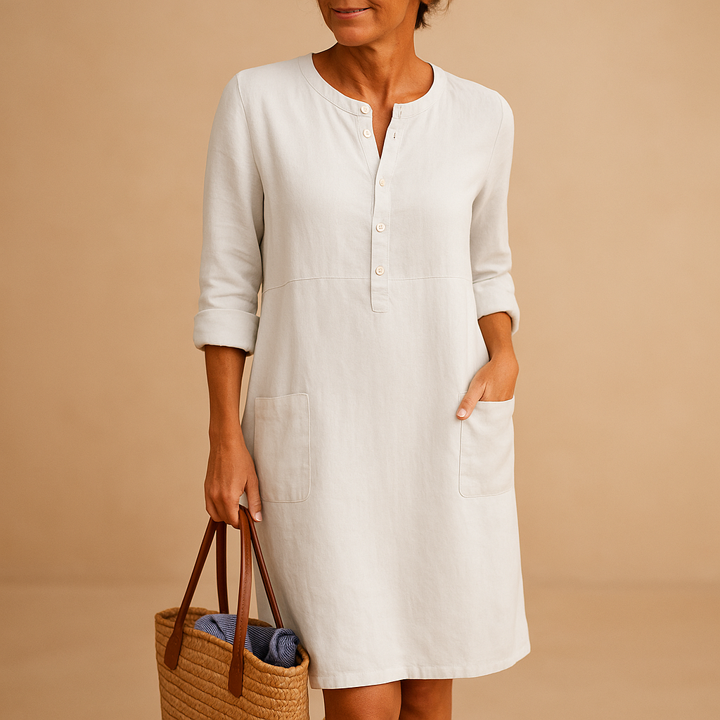 Casual long shirt dress for women | Yara