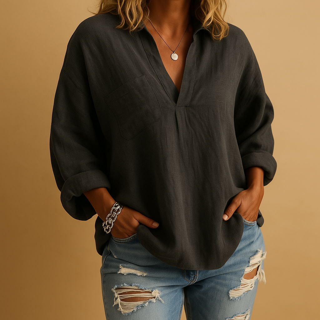 Classic Women's Blouse | Timeless Design | Versatile Everyday Wear | Lightweight Fabric