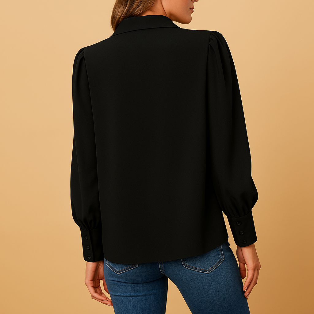 Elegant Lantern Sleeve Blouse for Women | Lightweight Fabric | Casual or Dressy Wear