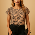 Flowy Women's Top with Bold Print | Lightweight Casual Blouse for Everyday Wear