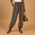 High Waist Boho Pants for Women | Lightweight Cotton | Casual Chic | Perfect for Summer Outings