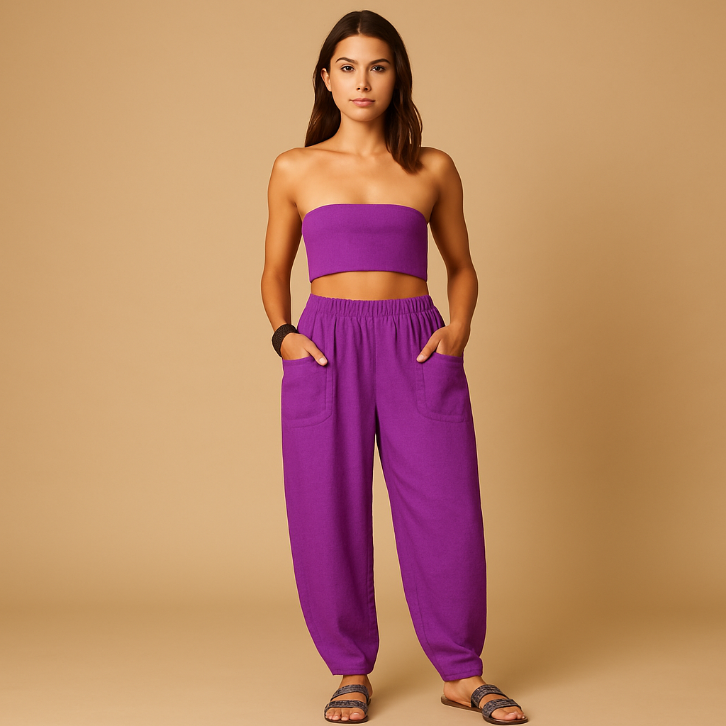 High-Waist Boho Summer Pants for Women | Lightweight, Comfortable, Casual Wear