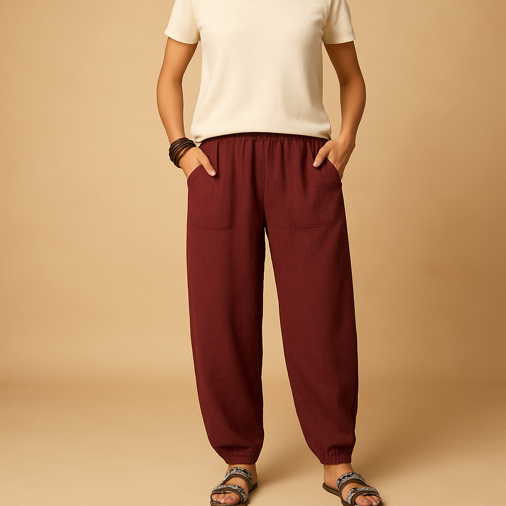 High-Waist Boho Summer Pants for Women | Lightweight, Comfortable, Casual Wear