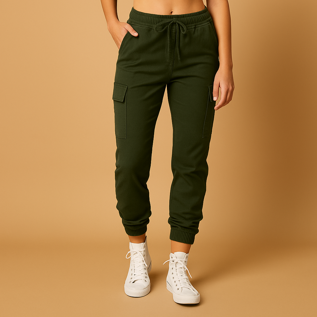 High Waist Cargo Pants for Women | Durable Fabric | Casual Style | Versatile Everyday Wear