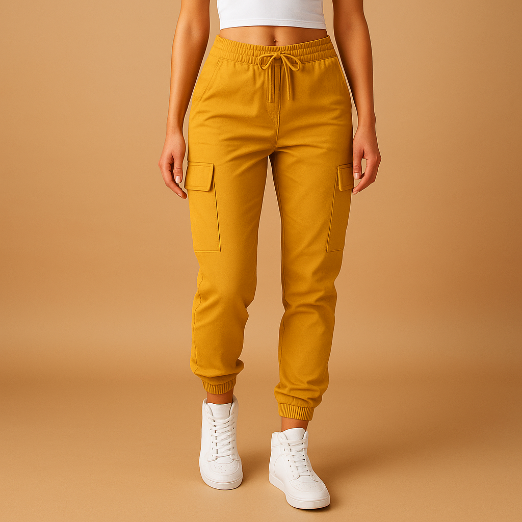 High Waist Cargo Pants for Women | Durable Fabric | Casual Style | Versatile Everyday Wear