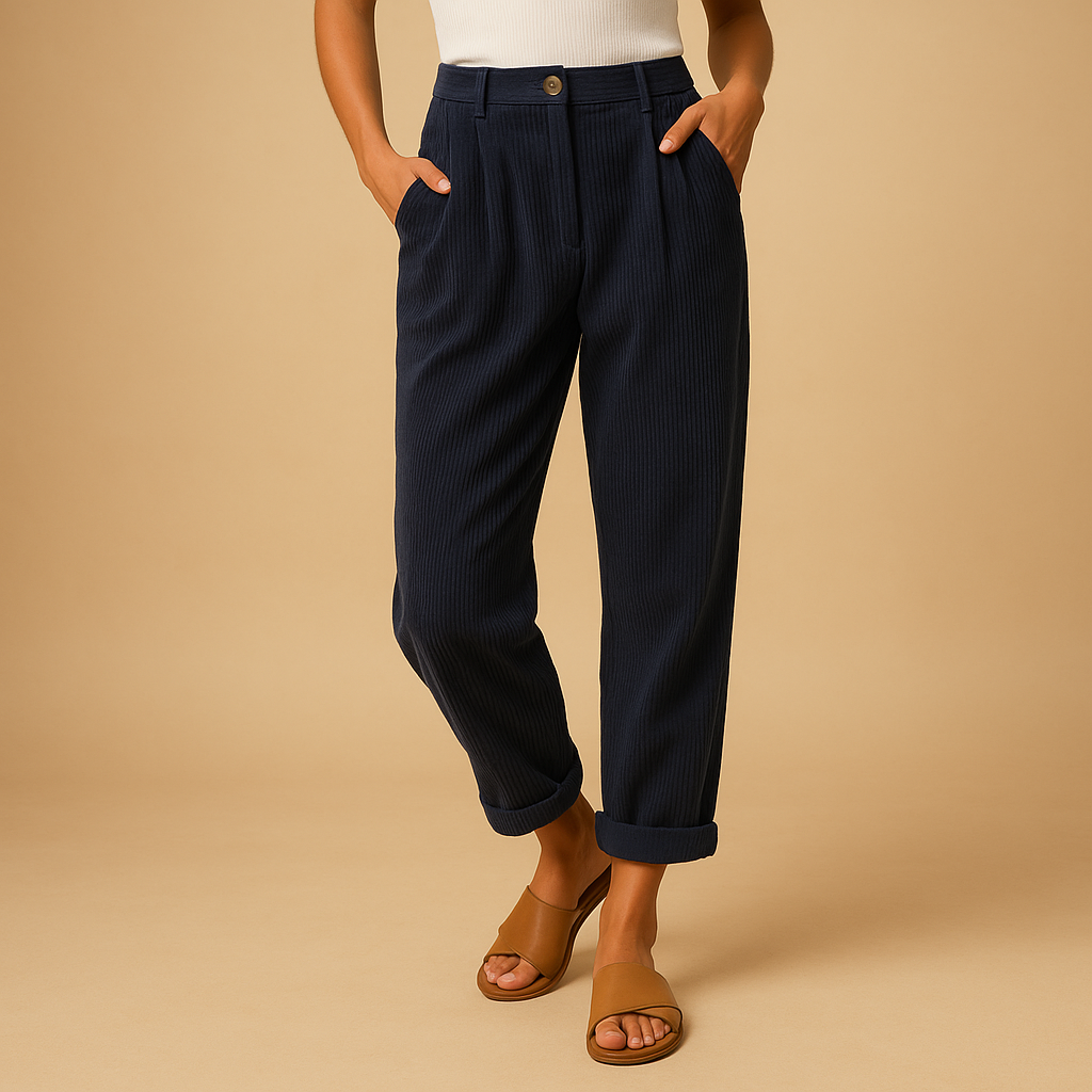 High Waist Corduroy Pants for Women | Soft Fabric, Casual Style, Perfect for Everyday Wear