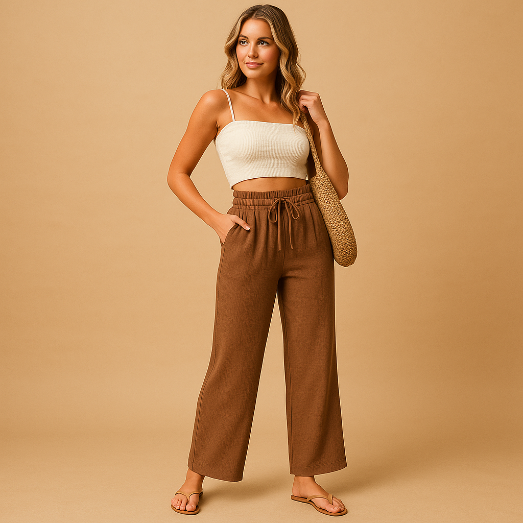 High Waist Women's Lounge Pants | Soft Fabric | Casual Comfort Wear | Ideal for Relaxation and Home Activities