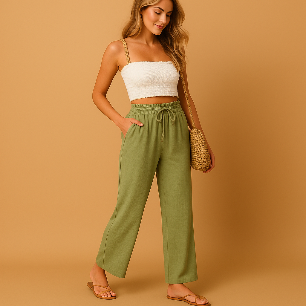 High Waist Women's Lounge Pants | Soft Fabric | Casual Comfort Wear | Ideal for Relaxation and Home Activities
