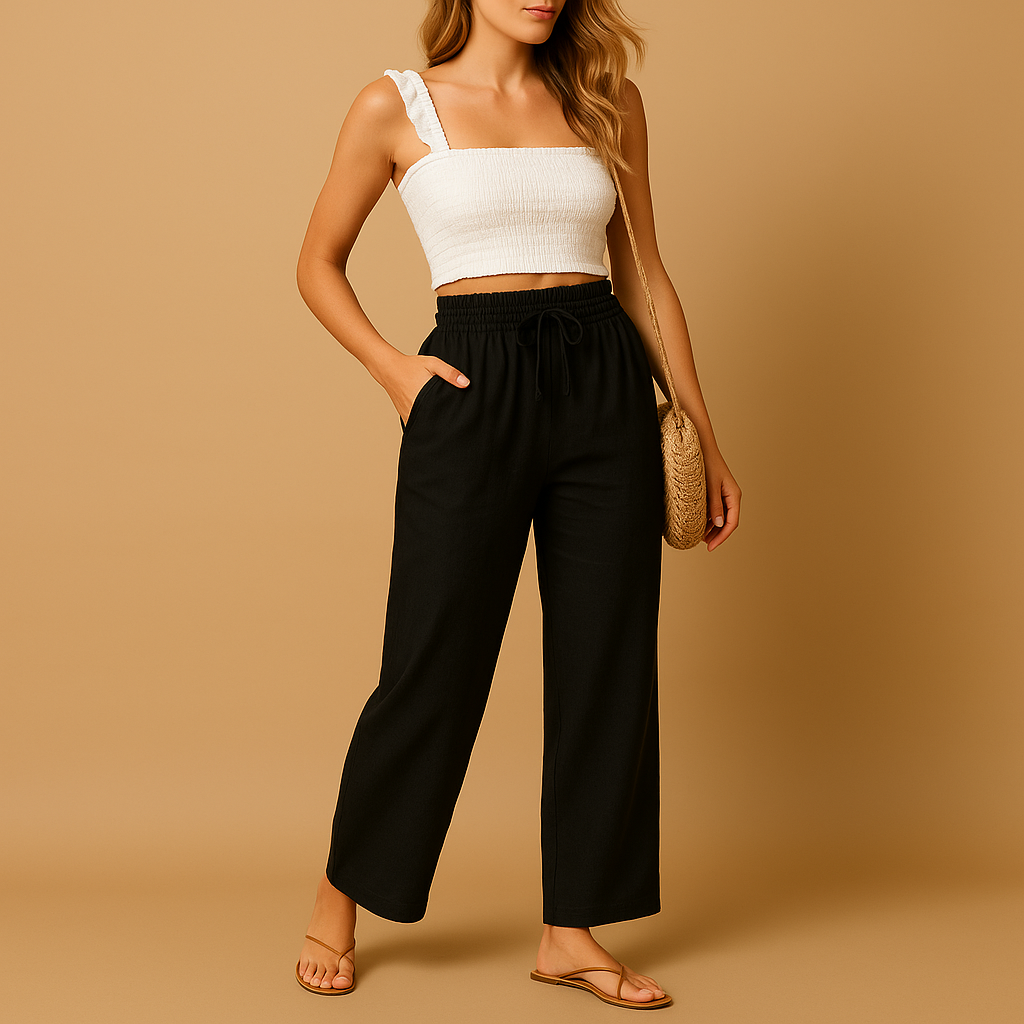 High Waist Women's Lounge Pants | Soft Fabric | Casual Comfort Wear | Ideal for Relaxation and Home Activities
