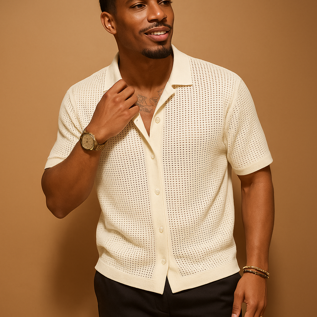 Lightweight Men's Short Sleeve Shirt | Breathable Fabric | Casual Wear | Perfect for Summer or Outdoor Activities