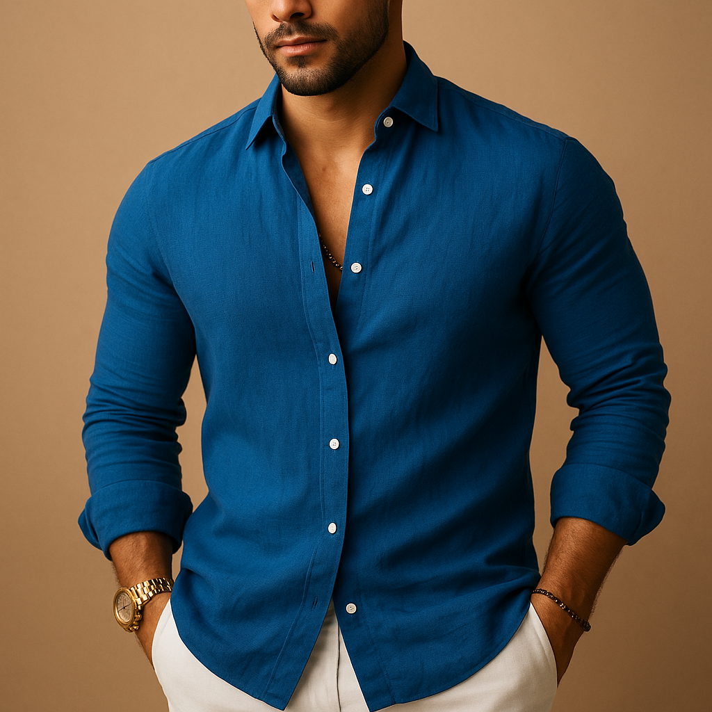 Lightweight Men's Summer Shirt | Breathable Cotton | Casual Short Sleeve Top for Warm Weather Wear