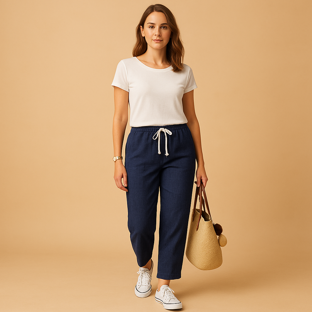 Lightweight Women's Casual Pants | Breathable Fabric | Comfortable Fit | Everyday Wear | Available in Multiple Sizes
