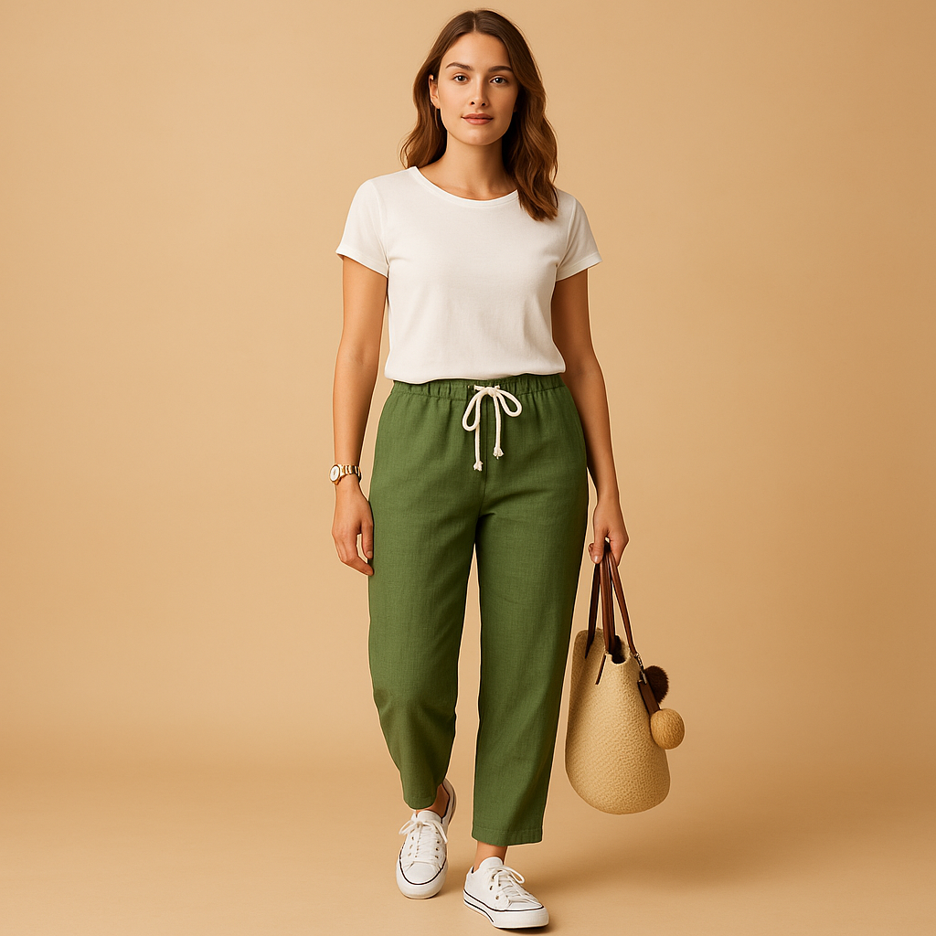 Lightweight Women's Casual Pants | Breathable Fabric | Comfortable Fit | Everyday Wear | Available in Multiple Sizes
