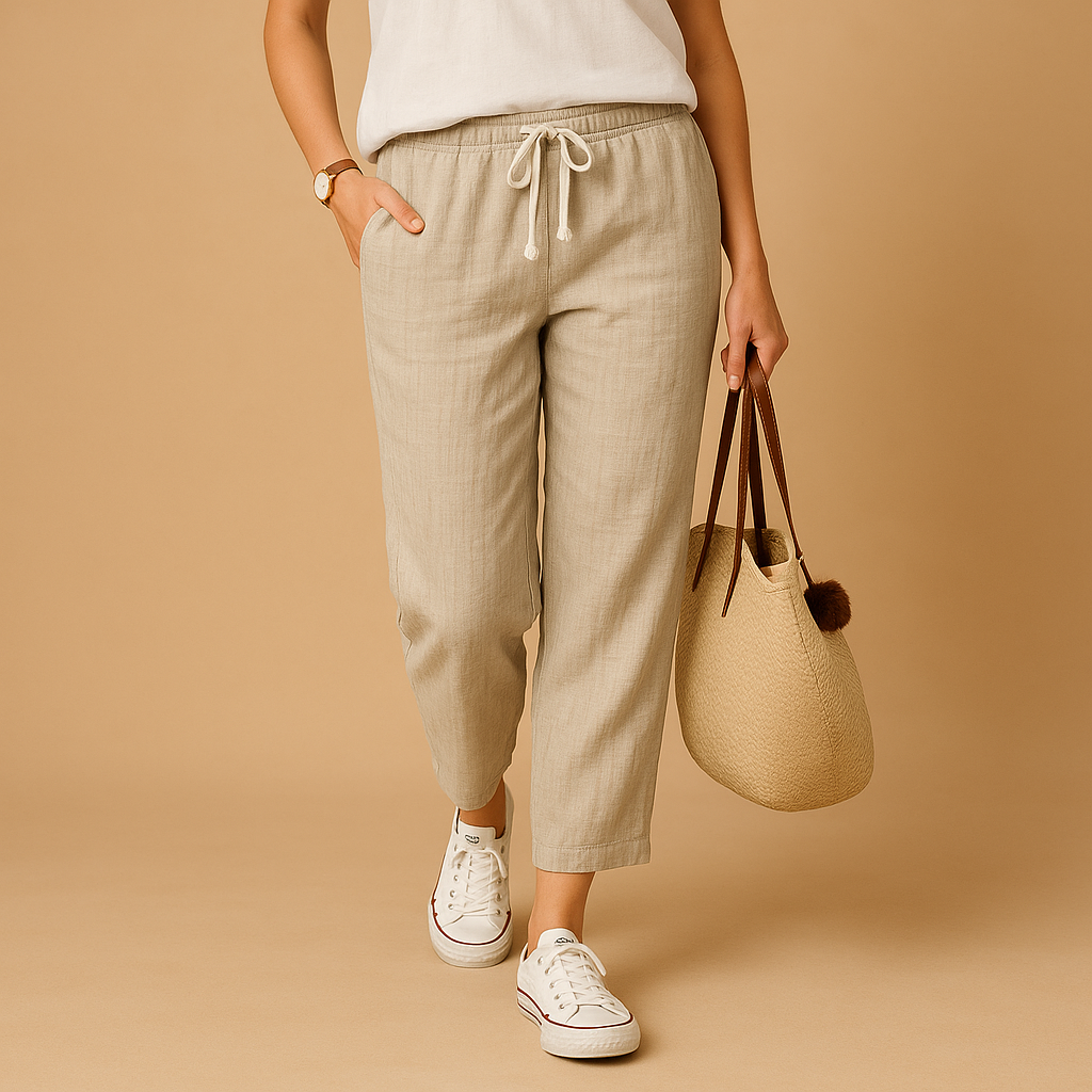 Lightweight Women's Casual Pants | Breathable Fabric | Comfortable Fit | Everyday Wear | Available in Multiple Sizes