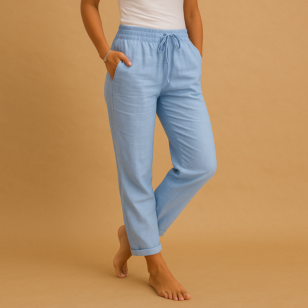 Lightweight Women's Elastic Waist Pants | Comfortable Casual Trousers for Everyday Wear