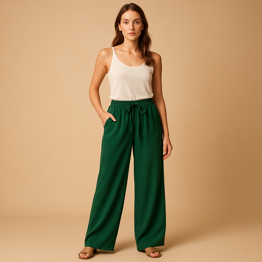 Lightweight Women's Summer Pants - Breathable Fabric - Casual Style for Warm Weather - Available in Multiple Colors