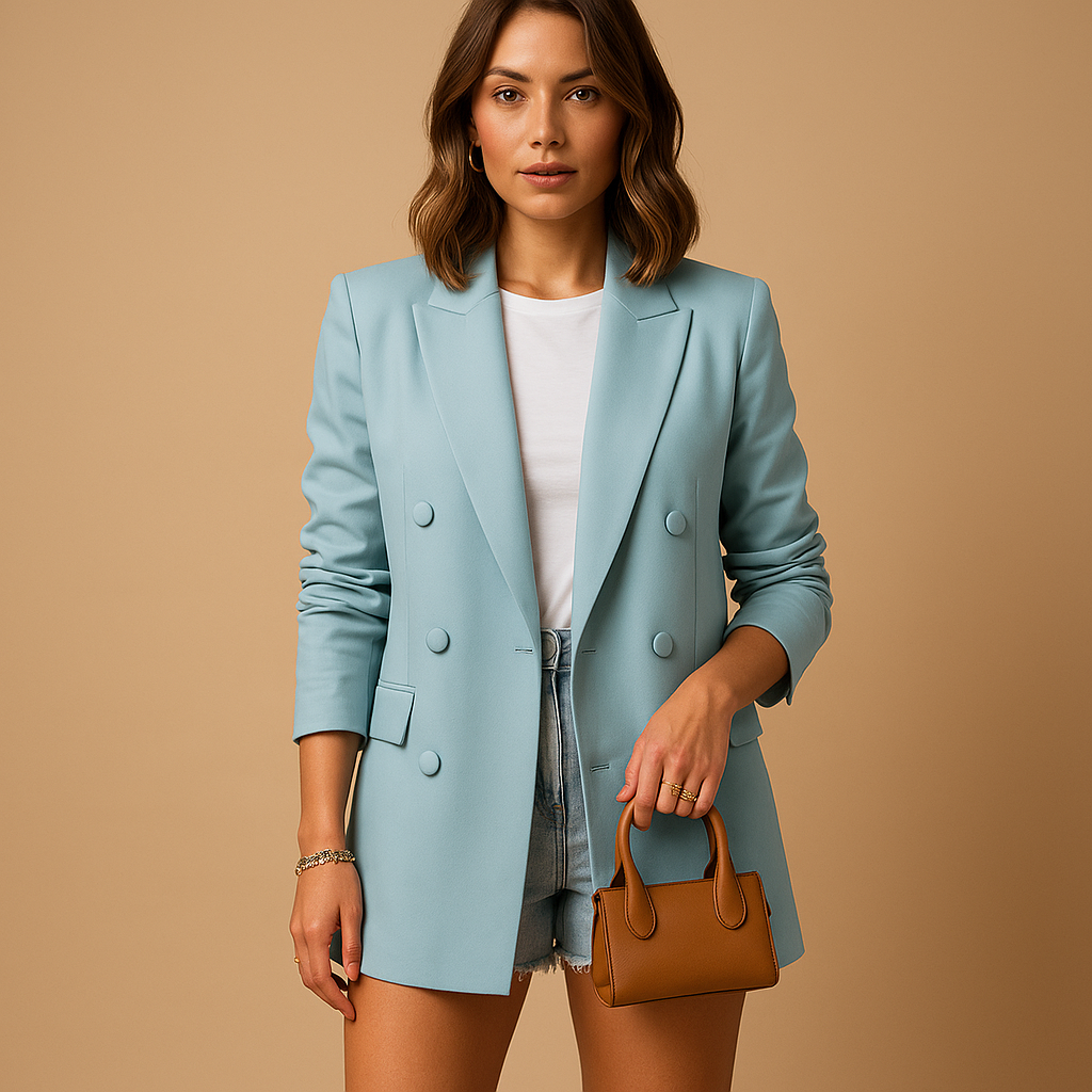 Loose Fit Women's Blazer | Lightweight Fabric | Casual Chic Design | Versatile Outerwear for Work or Everyday Wear