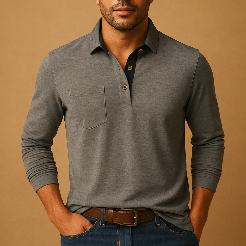 Men's Casual Cotton Shirt with Chest Pocket - Comfortable Everyday Wear