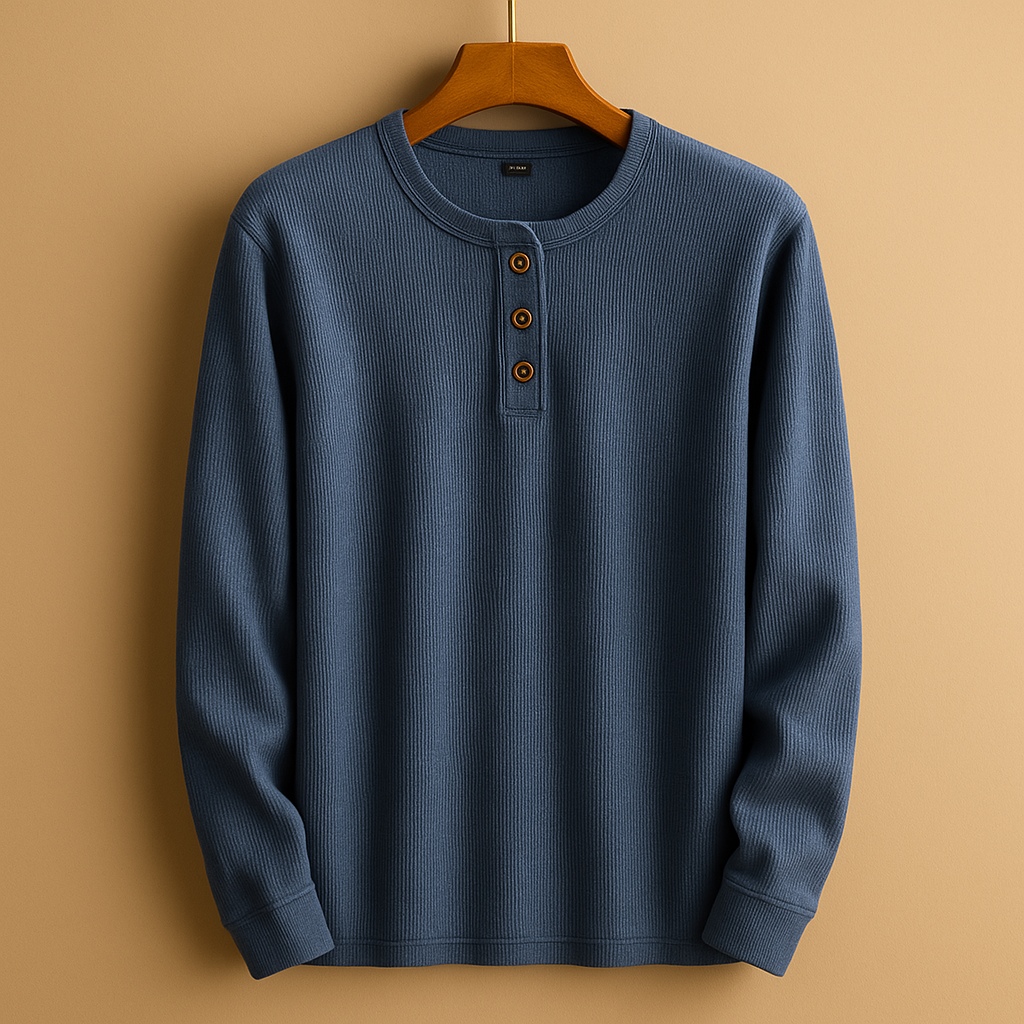 Men's Casual Long Sleeve Shirt - Comfortable Cotton Blend - Versatile Everyday Wear - Ideal for Work or Leisure