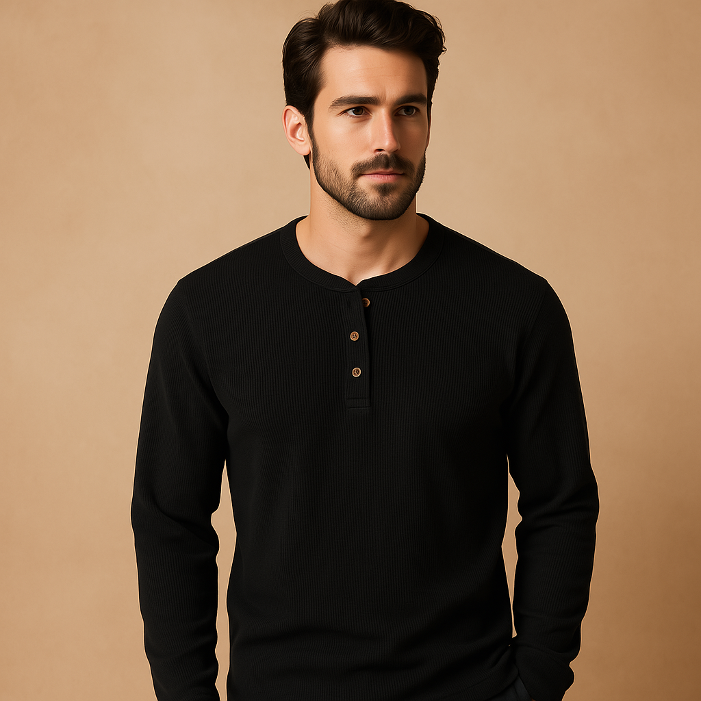 Men's Casual Long Sleeve Shirt - Comfortable Cotton Blend - Versatile Everyday Wear - Ideal for Work or Leisure