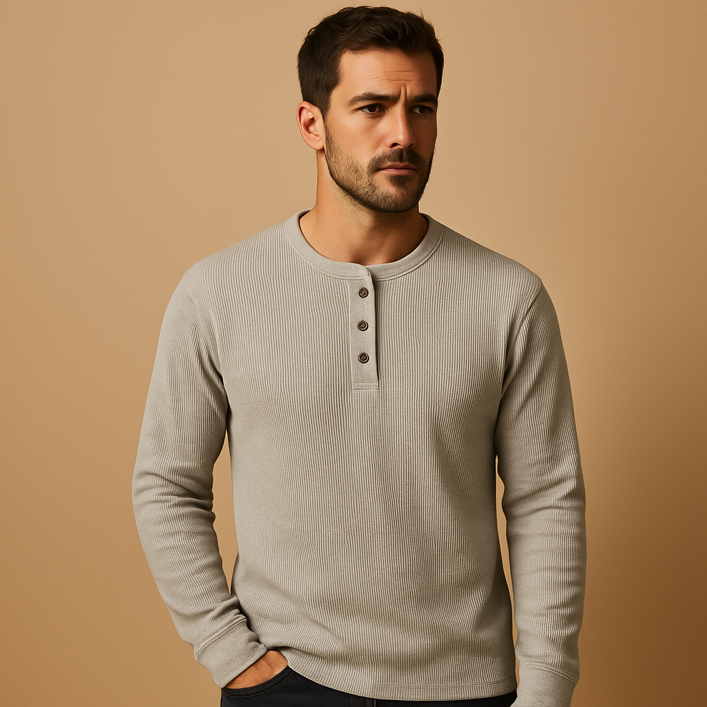 Men's Casual Long Sleeve Shirt - Comfortable Cotton Blend - Versatile Everyday Wear - Ideal for Work or Leisure