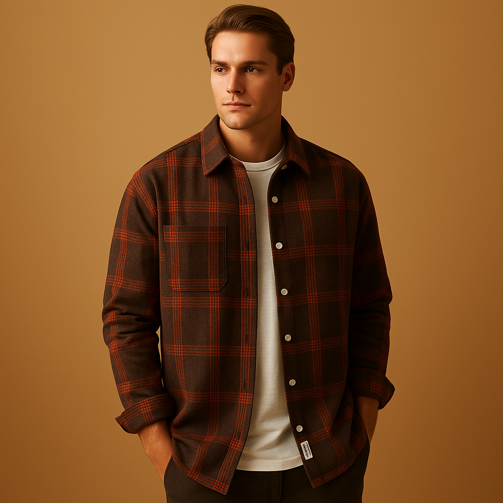 Men's Casual Plaid Shirt | Cotton Blend | Short Sleeve | Everyday Wear | Available in Multiple Colors