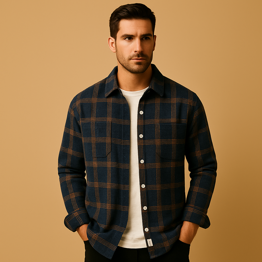 Men's Casual Plaid Shirt | Cotton Blend | Short Sleeve | Everyday Wear | Available in Multiple Colors