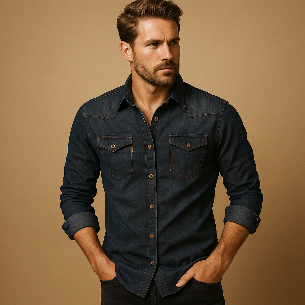 Men's Long Sleeve Cotton Shirt | Casual Style for Everyday Wear | Comfortable Fit