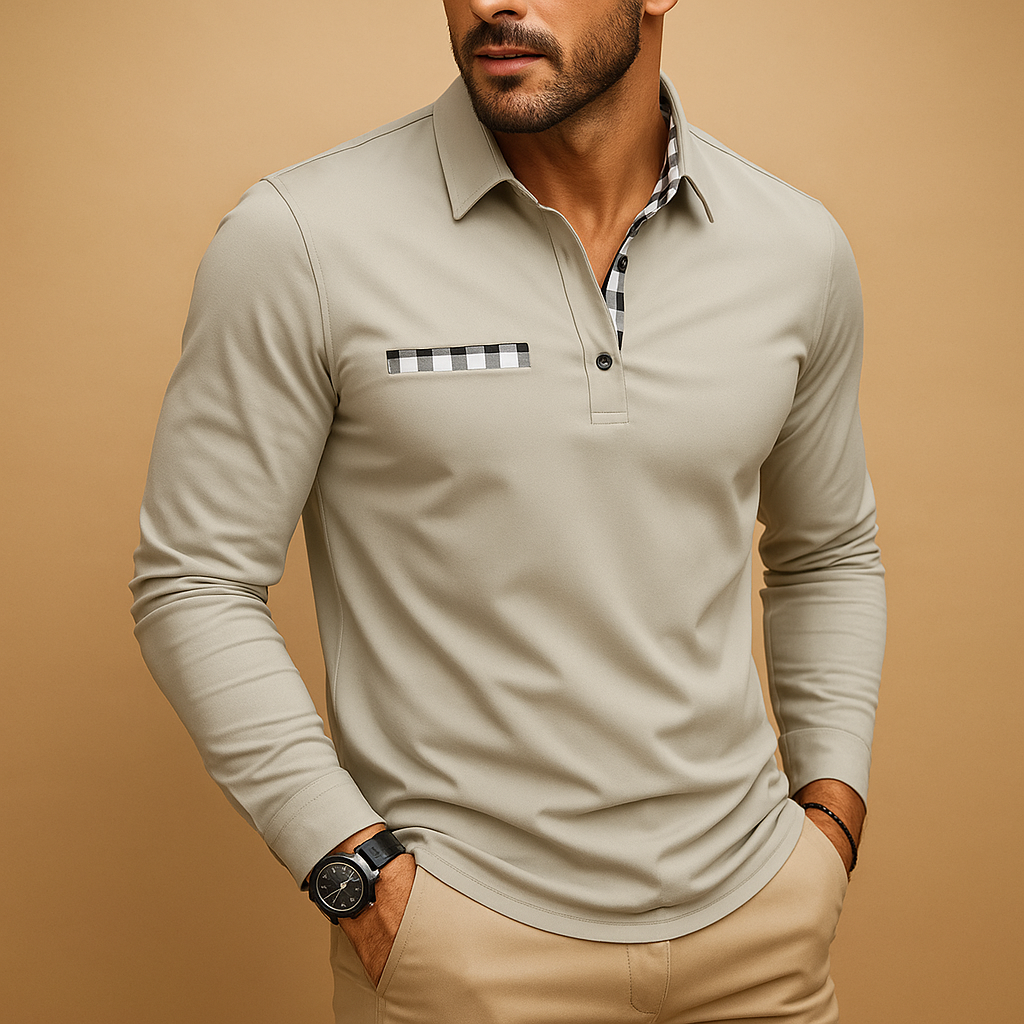 Men's Long Sleeve Polo Shirt | Cotton Blend | Casual Wear | Comfortable Fit | Available in Multiple Colors
