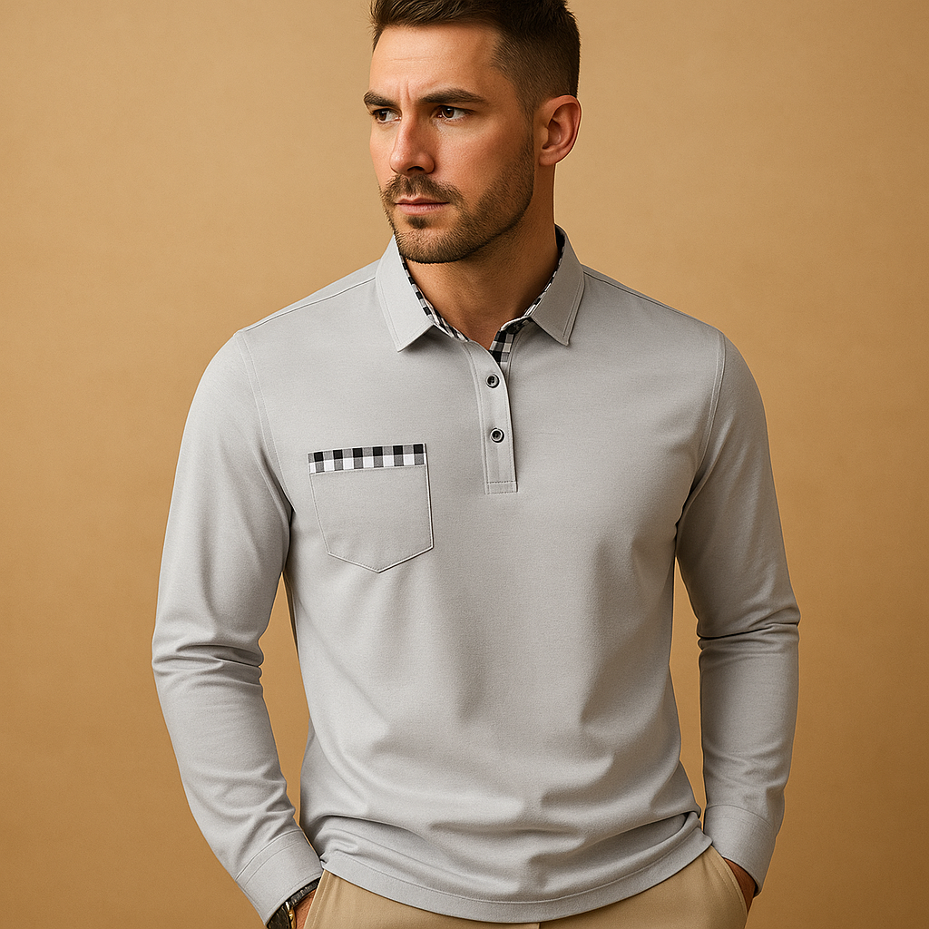 Men's Long Sleeve Polo Shirt | Cotton Blend | Casual Wear | Comfortable Fit | Available in Multiple Colors