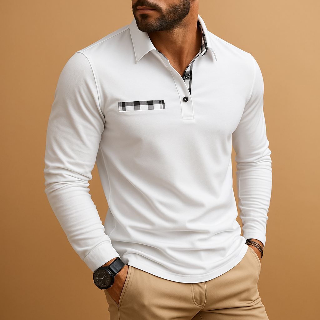 Men's Long Sleeve Polo Shirt | Cotton Blend | Casual Wear | Comfortable Fit | Available in Multiple Colors