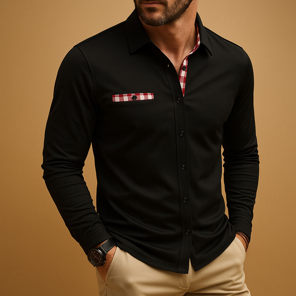 Men's Long Sleeve Polo Shirt | Cotton Blend | Casual Wear | Comfortable Fit | Available in Multiple Colors