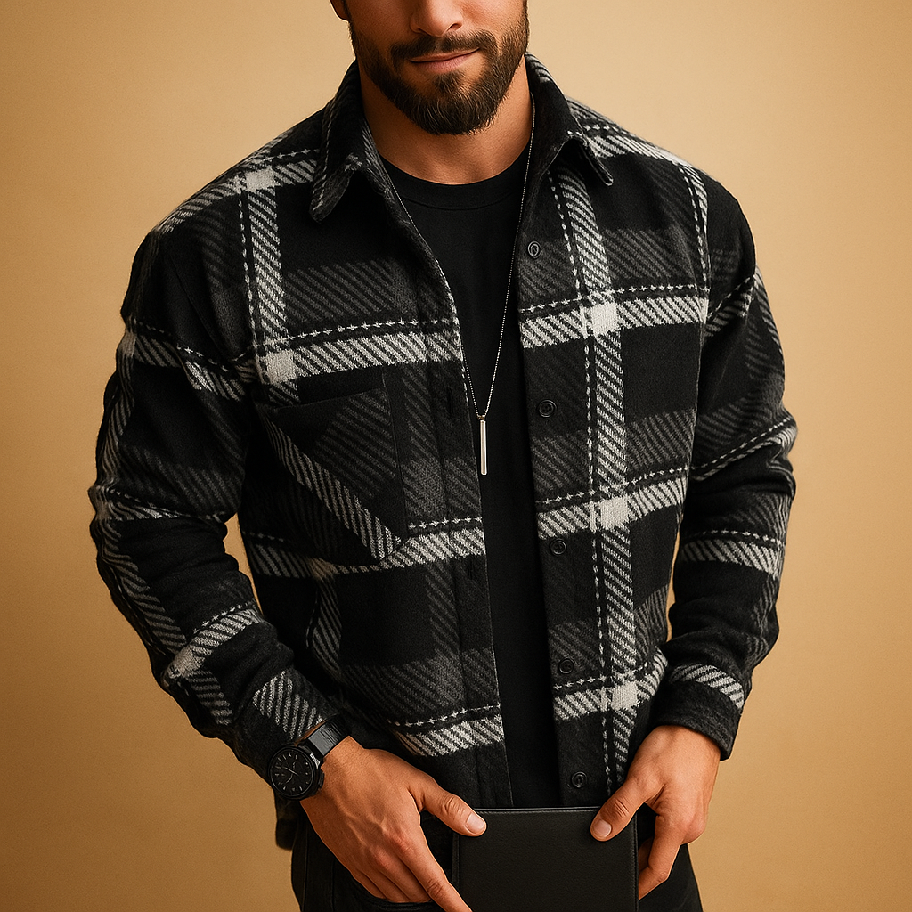 Men's Long Sleeve Shirt - Cotton Blend - Casual Fit - Ideal for Everyday Wear - Available in Multiple Colors