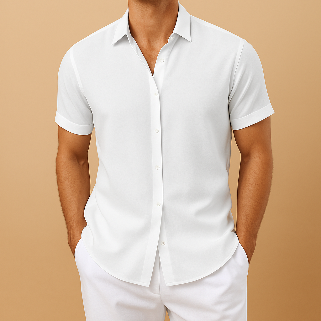 Men's Modern Fitted Shirt | Cotton Blend | Casual & Formal Wear | Available in Multiple Colors