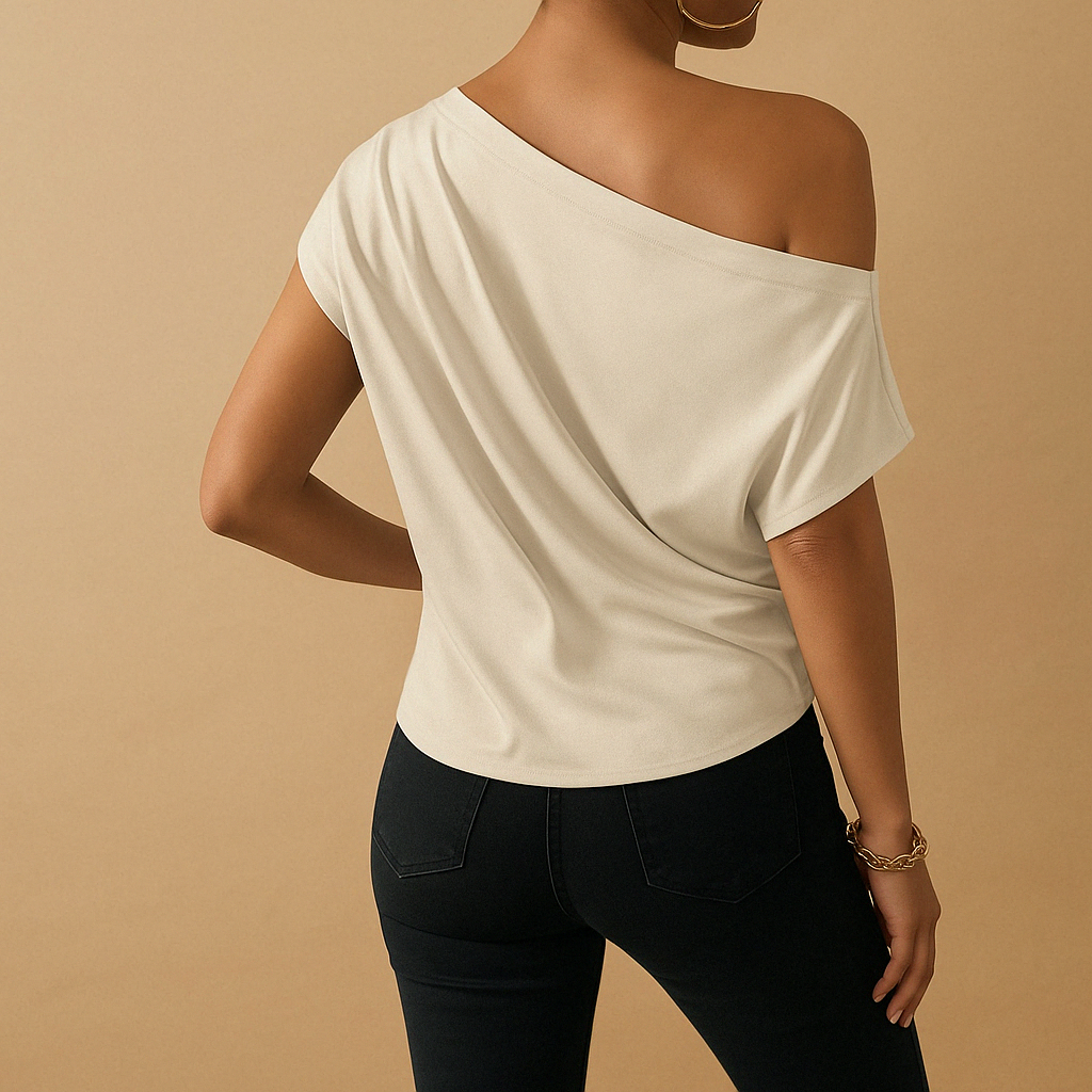 Off-Shoulder Batwing Top for Women | Lightweight Fabric | Casual Chic Style | Perfect for Everyday Wear