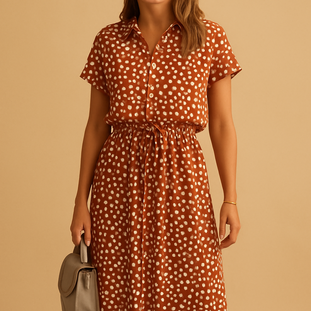 Polka dot midi dress for women | Grace