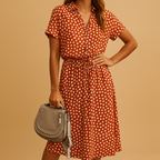 Polka dot midi dress for women | Grace