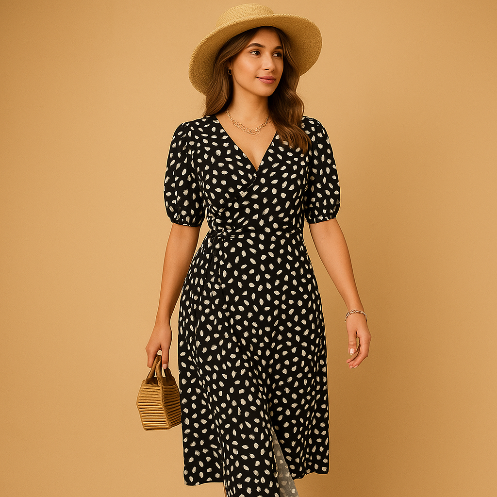 Polka dot summer dress for women | Elena