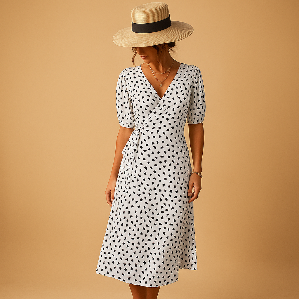 Polka dot summer dress for women | Elena