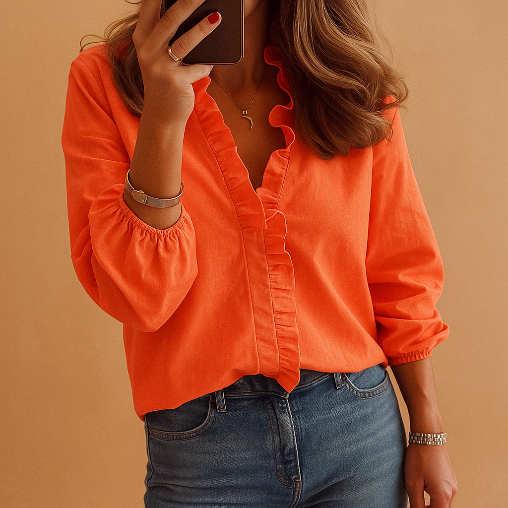 Ruched Blouse for Women | Elegant Design | Lightweight Fabric | Perfect for Work or Casual Wear