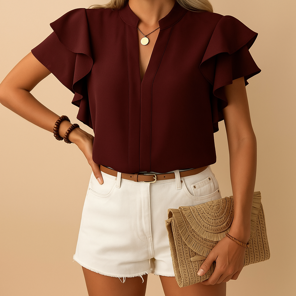 Sleeveless Elegant Women's Blouse | Lightweight Fabric | Dressy Top for Casual or Formal Occasions