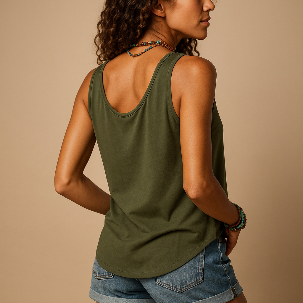 Sleeveless V-neck Summer Top for Women | Lightweight Fabric | Casual Wear | Perfect for Warm Weather
