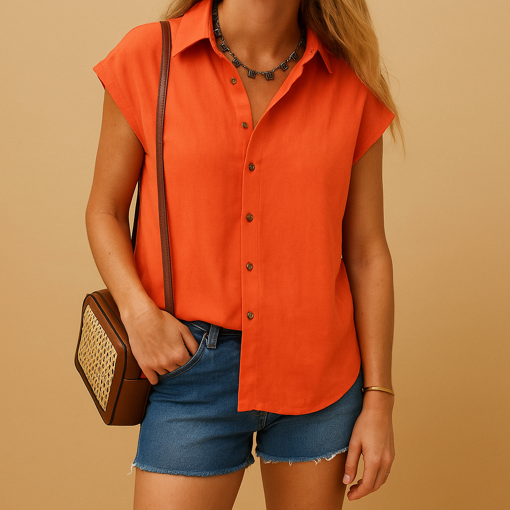 Sleeveless Women's Summer Shirt | Lightweight Cotton | Casual Style | Perfect for Warm Weather Wear
